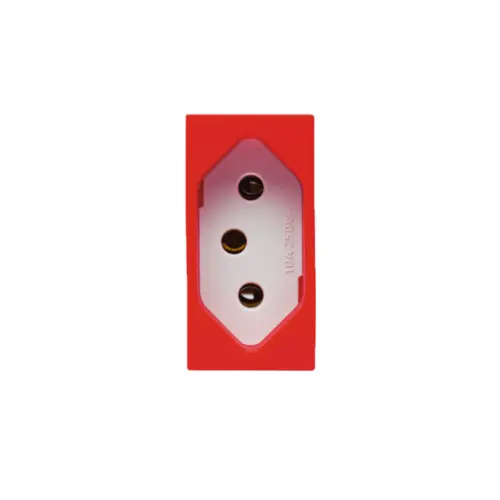 Modulo Tomada 2P+T 10A 250V Vermelho Revita Soprano