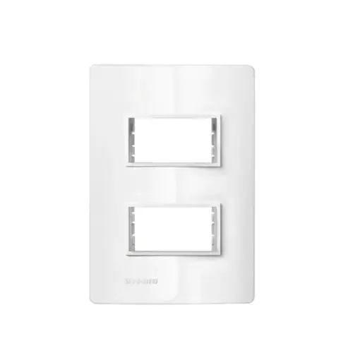 Placa 2 Modulos 4X2 + Suporte Branco Revita Soprano