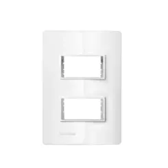 Placa 2 Modulos 4X2 + Suporte Branco Revita Soprano