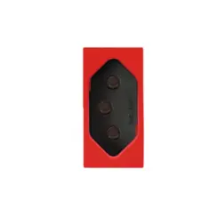Modulo Tom 2P+T 20A 250V Vermelha Carbono Revita Soprano