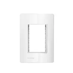 Placa 3 Modulos 4X2 + Suporte Branco Revita Soprano