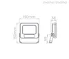 Projetor Solid 16W 1900LM 60° 5000K Preto STH21742/50 Stella