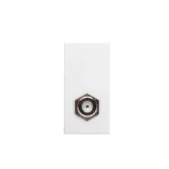 Modulo Tomada Cabo Coaxial Terminal Branco Revita Soprano