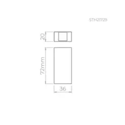 Balizador Wall Micro 2,5W 10LM 4° STH21729PTO/30 Stella