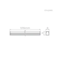 Perfil Sobr Archi Plano 1M 8Mm 5W 24V STH20951BR/27 Stella