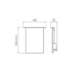 Spot Led Mag. Skaly Tip 24° 5W IRC97 2700K 48V Preto Nordecor