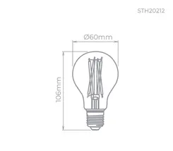 Lampada Led Bulbo Filamento 7W 806LM E27 STH20212/27 Stella