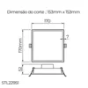 Luminaria De Embutir Edge 8W 900LM Branco STL22951BR/30 Stella