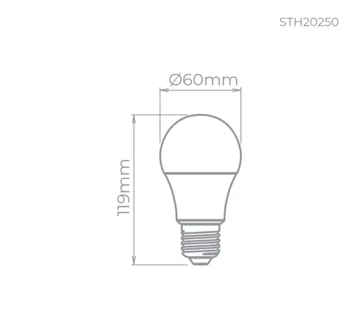 Lampada Led Bulbo 9,8W 810LM 220° E27 Dimerizavel STH20250/27 Stella