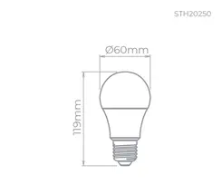 Lampada Led Bulbo 9,8W 810LM 220° E27 Dimerizavel STH20250/27 Stella