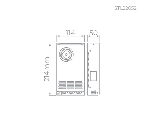Fonte Eco Para Led 400W 24V STL22652 Stella