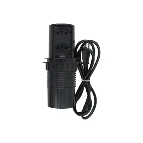 Torre de tomada Mini Totem Pop20 2Nbr Max 3520W Preto Dutotec