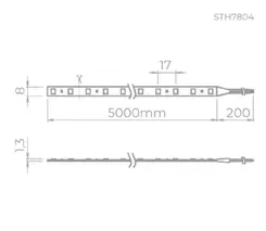 Fita Led Eco 5W/M 12V Ip20 2700K Sth7804/27 Stella