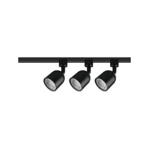 Kit 3 Trilho Com Spots LED 3000K 5W Bivolt 10,5x6x6,5cm Preto Luminatti