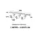 Kit 3 Trilho Com Spots LED 3000K 5W Bivolt 10,5x6x6,5cm Branco Luminatti
