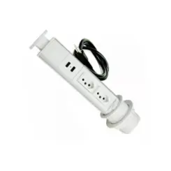 Torre de tomada Mini Totem Manual 20 2 Usb Rap+ 2Nbr Branco Dutotec