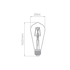 Lampada Led ST64 Vintage 4,5W 350LM E27 Dimerizavel 127V STH8271/24 Stella