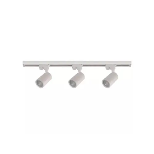 Kit 3 Trilho Com Spots LED 6000K 5W Bivolt 10,5x6x6,5cm Branco Luminatti