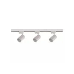 Kit 3 Trilho Com Spots LED 6000K 5W Bivolt 10,5x6x6,5cm Branco Luminatti