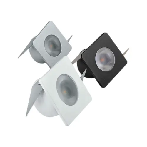 Mini Embutido Led Preto 3W 2700K Redondo Luminatti