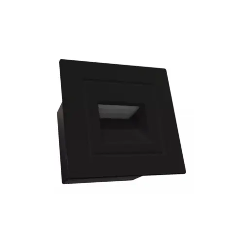 Arandela Flow de Embutir Led 3W 3000K Preta Bivolt Luminatti
