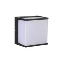 Arandela Bold Led Quadrada 8W 3000K Preto Bivolt Luminatti