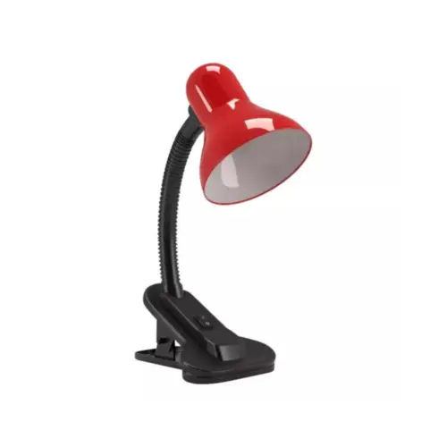 Luminaria De Mesa Viking Clip Vermelha Bivolt Luminatti