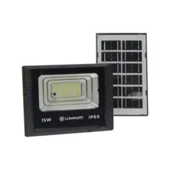 PROJETOR Led Solar 15W 6500K IP65 Bivolt Luminatti