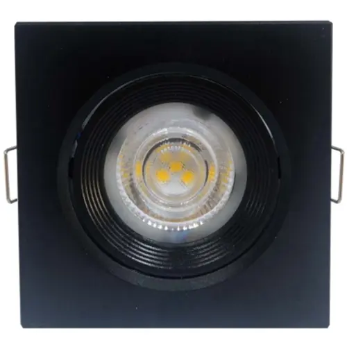 Spot Led Preto 7W 6500K Bivolt Quadrado Luminatti