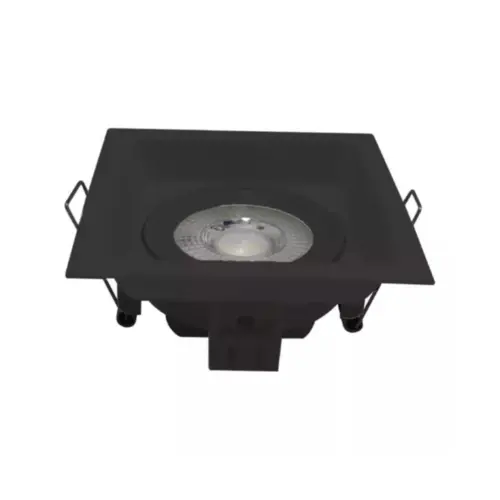 Spot Led Recuado 5W 3000K Bivolt Preto Quadrado Luminatti