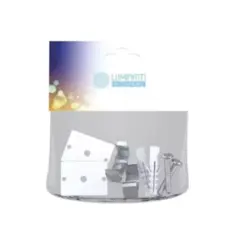 Kit Fixacao Acabamento De Perfil Sobrepor Branco Luminatti