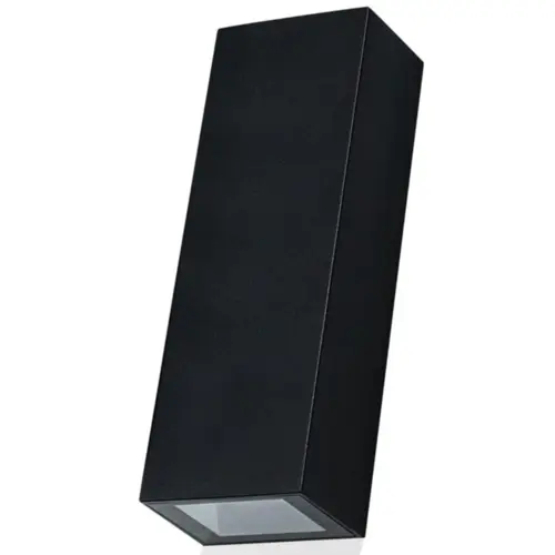 Arandela Pit Led Retangular Preta 5W 3000K Preta Bivolt Luminatti