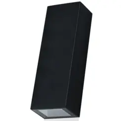 Arandela Pit Led Retangular Preta 5W 3000K Preta Bivolt Luminatti
