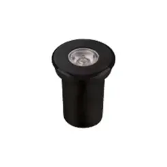 Embutido de Solo Flat Preto 3W 2700K IP67 Bivolt Luminatti