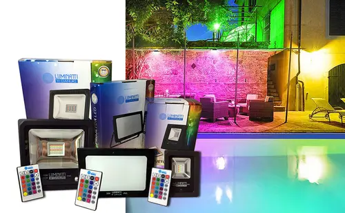 Projetor Led 10W RGB IP65 Bivolt Luminatti