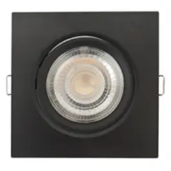 Mini Spot Led Preto 3W 6500K Bivolt Quadrado Luminatti