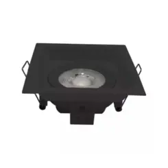 Spot Led Recuado Preto 7W 3000K Bivolt Quadrado Luminatti