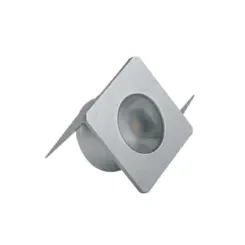 Mini Embutido Led Prata 1W 2700K Quadrado Luminatti