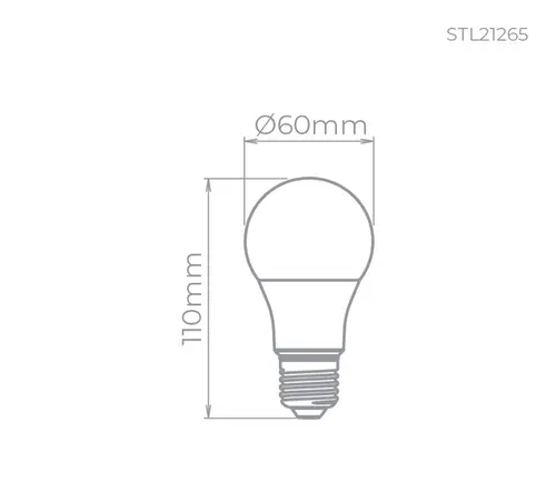 Lampada Led Bulbo 9W 840LM 160° E27 STL21265/30 Stella