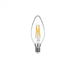 Lampada Led Vela Lisa Filamento 4W 250LM E14 Dimerizavel 220V STH8362/24 Stella