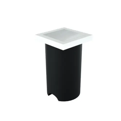 Mini Embutido De Parede E Solo Quad. 1W 3000K Ip67 Bco Bivolt Luminatti