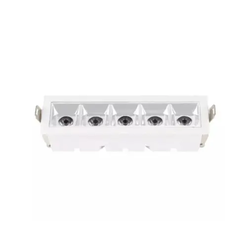 Luminaria De Led 5 Spots De Embutir 10W 3000K Branco Luminatti