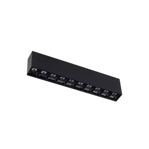 Luminaria De Led 10 Spots De Sobrepor 20W 3000 Preto Luminatti