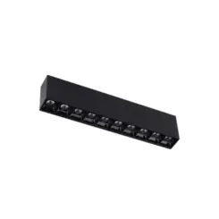 Luminaria De Led 10 Spots De Sobrepor 20W 3000 Preto Luminatti