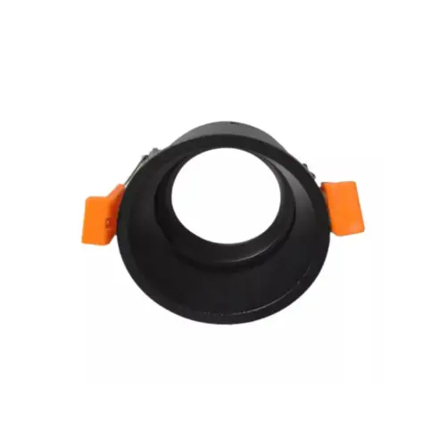 Spot Hub Micro Borda Recuado Redondo Mr16 Preto Luminatti