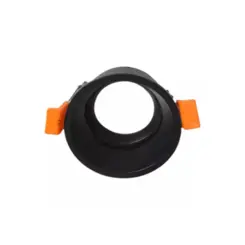 Spot Hub Micro Borda Recuado Redondo Mr16 Preto Luminatti