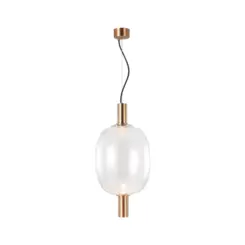 Pendente Clear Caps 8W Transparente Dourado OR1250 Orluce