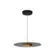 Pendente Piatto 9W Led Preto Dourado 33cm Orluce