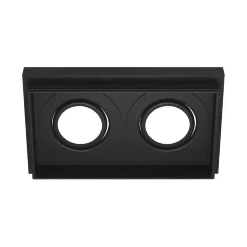 Spot No Frame Recuado Retangular 2 Ar111 Preto Luminatti