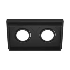 Spot No Frame Recuado Retangular 2 Ar111 Preto Luminatti